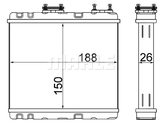 Salono radiatorius MAHLE AH 247 000S