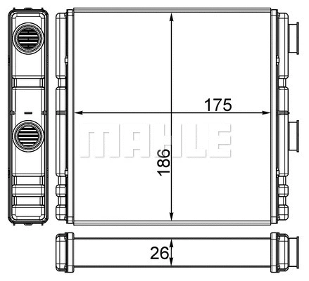 Salono radiatorius MAHLE AH 262 000S