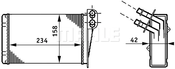 Salono radiatorius MAHLE AH 73 000S