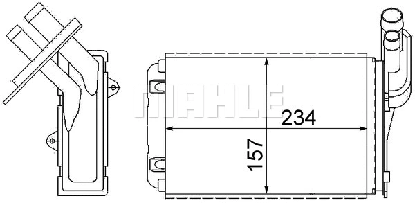 Salono radiatorius MAHLE AH 99 000S