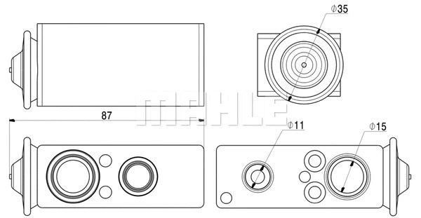 Oro kondicionieriaus išsiplėtimo vožtuvas MAHLE AVE 17 000P