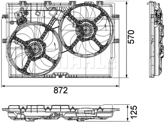 Radiatoriaus ventiliatorius MAHLE CFF 193 000P