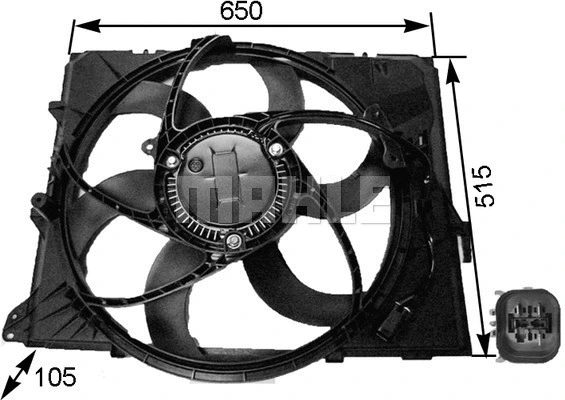Radiatoriaus ventiliatorius MAHLE CFF 264 000S