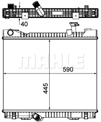 Variklio aušinimo radiatorius MAHLE CR 1045 000P
