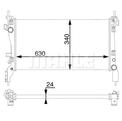 Variklio aušinimo radiatorius MAHLE CR 1122 000S
