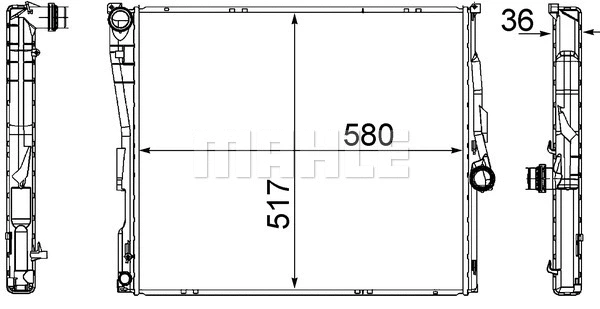 Variklio aušinimo radiatorius MAHLE CR 1393 000S