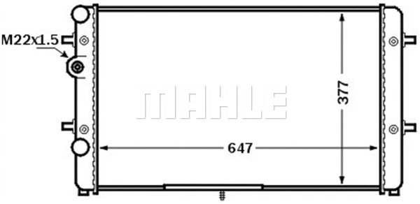 Variklio aušinimo radiatorius MAHLE CR 1512 000S