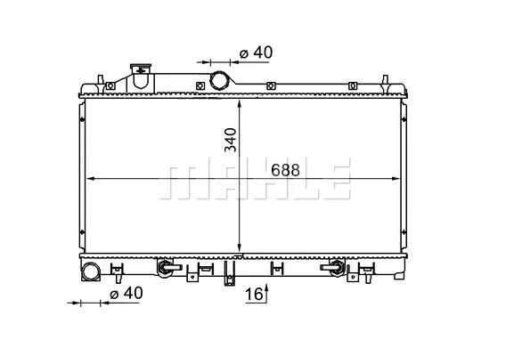 Variklio aušinimo radiatorius MAHLE CR 1573 000S