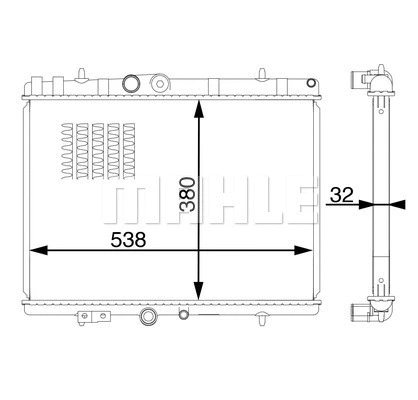 Variklio aušinimo radiatorius MAHLE CR 1600 000S