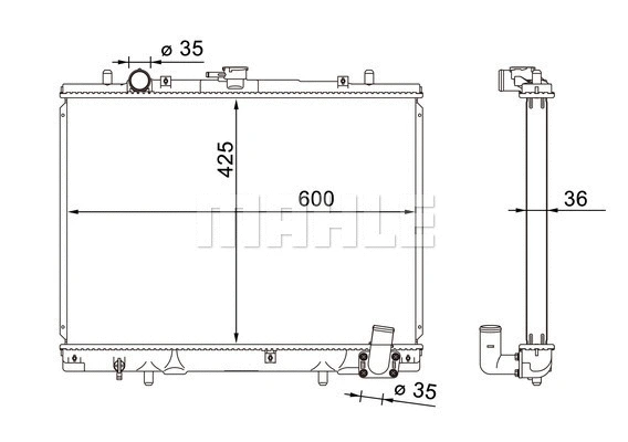 Variklio aušinimo radiatorius MAHLE CR 1608 000S
