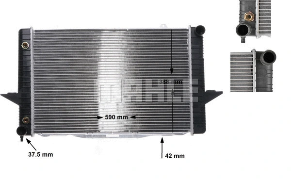 Variklio aušinimo radiatorius MAHLE CR 164 000S