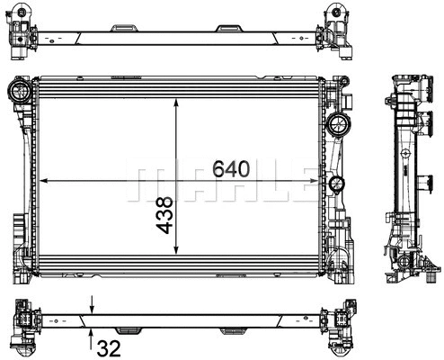 Variklio aušinimo radiatorius MAHLE CR 1684 000P