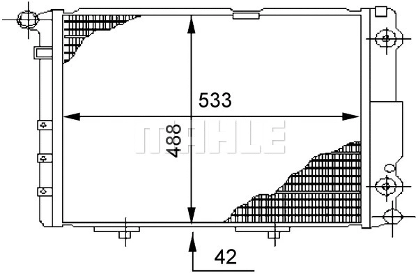 Variklio aušinimo radiatorius MAHLE CR 294 000S