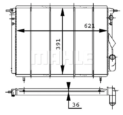 Variklio aušinimo radiatorius MAHLE CR 452 000S