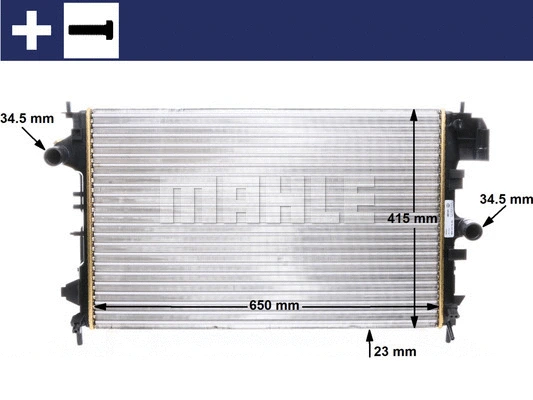 Variklio aušinimo radiatorius MAHLE CR 8 000S