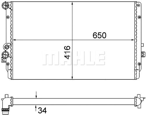Variklio aušinimo radiatorius MAHLE CR 854 001S