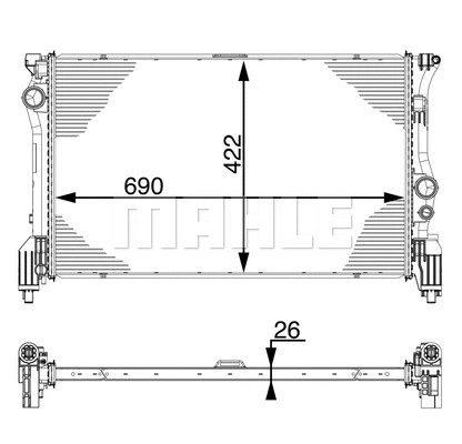 Variklio aušinimo radiatorius MAHLE CR 931 000P