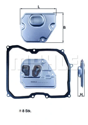Automatinės transmisijos hidraulinis filtras MAHLE HX 169KIT