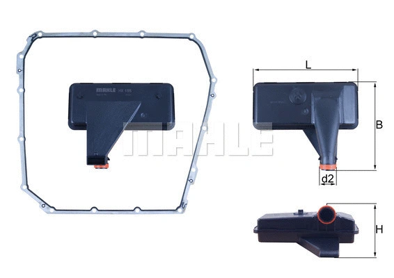 Automatinės transmisijos hidraulinis filtras MAHLE HX 185D