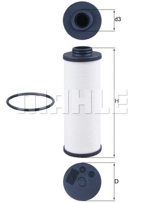 Automatinės transmisijos hidraulinis filtras MAHLE HX 186D