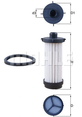 Automatinės transmisijos hidraulinis filtras MAHLE HX 232D