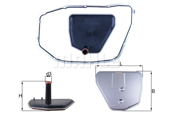 Automatinės transmisijos hidraulinis filtras MAHLE HX 235D1