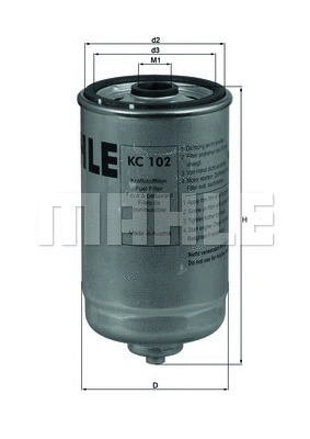 Kuro filtras MAHLE KC 102
