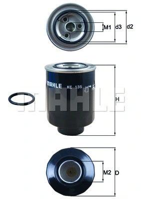 Kuro filtras MAHLE KC 135D