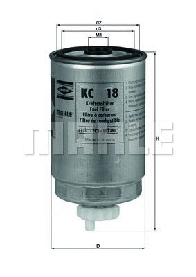 Kuro filtras MAHLE KC 18