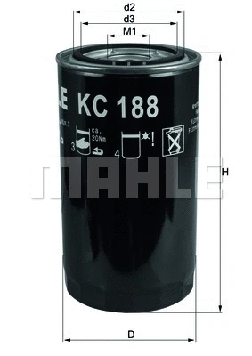 Kuro filtras MAHLE KC 188