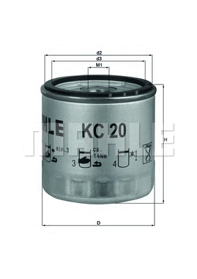 Kuro filtras MAHLE KC 20
