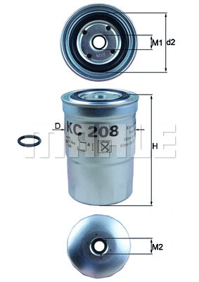 Kuro filtras MAHLE KC 208