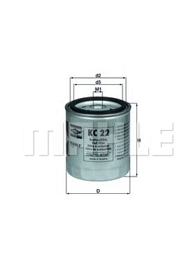 Kuro filtras MAHLE KC 22