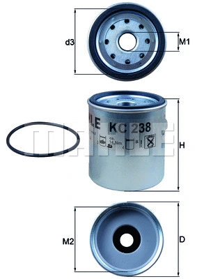 Kuro filtras MAHLE KC 238D