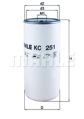 Kuro filtras MAHLE KC 251