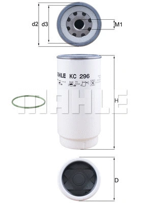Kuro filtras MAHLE KC 296D