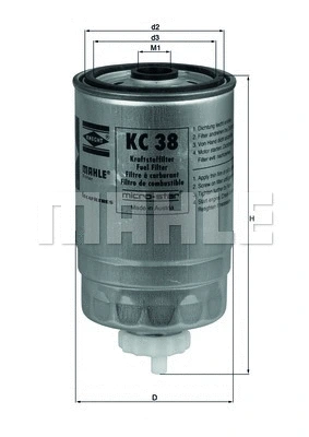 Kuro filtras MAHLE KC 38