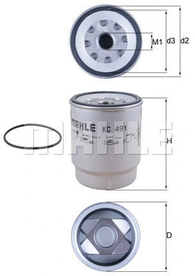 Kuro filtras MAHLE KC 491D