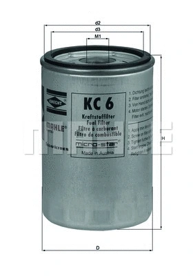 Kuro filtras MAHLE KC 6