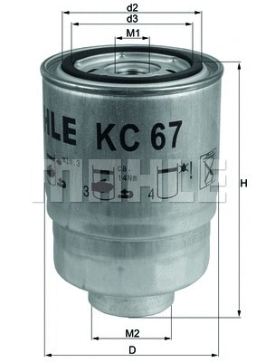 Kuro filtras MAHLE KC 67