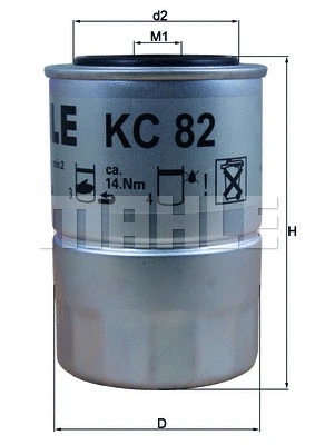 Kuro filtras MAHLE KC 82D