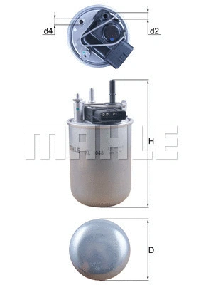 Kuro filtras MAHLE KL 1048
