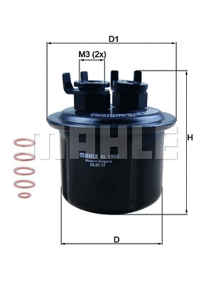 Kuro filtras MAHLE KL 1050D