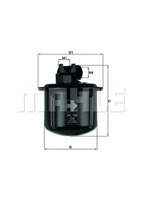 Kuro filtras MAHLE KL 108