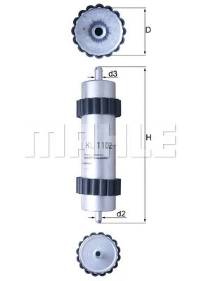 Kuro filtras MAHLE KL 1102