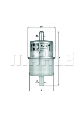 Kuro filtras MAHLE KL 11 OF