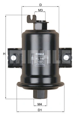 Kuro filtras MAHLE KL 140