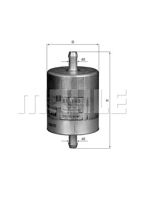 Kuro filtras MAHLE KL 145