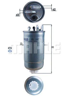 Kuro filtras MAHLE KL 147D