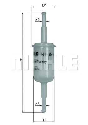 Kuro filtras MAHLE KL 15